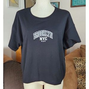 Faded Rose NWT Brooklyn NYC Black T-shirt XL 100% Cotton